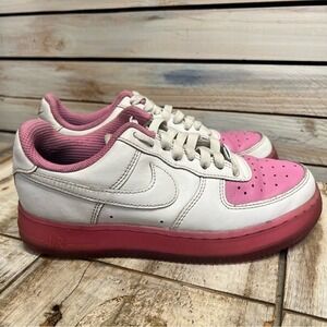 Nike Air Force 1 White and Pink Sneakers AQ3778-994 BarbieCore W Sz 6.5